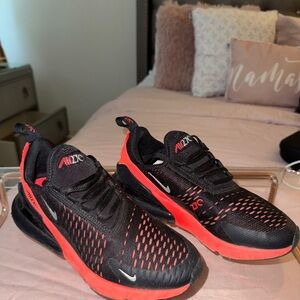 Nike Air Max 270 Black and Red Athletic Shoes